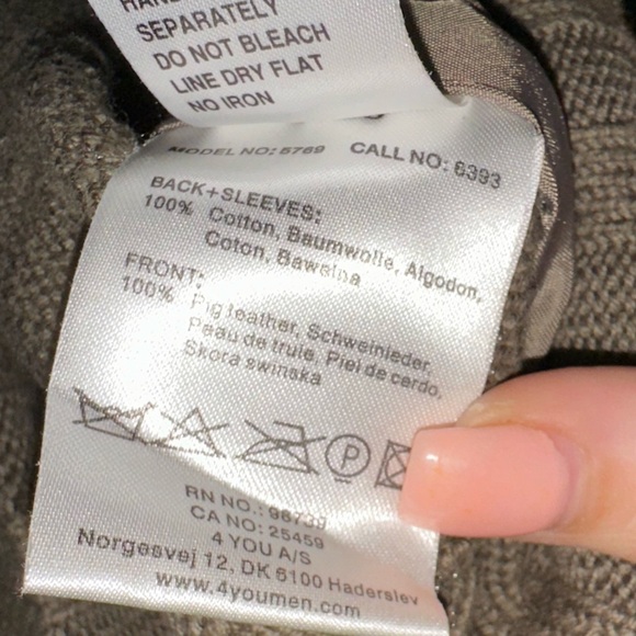 4YOU men’s knit and pig leather jacket M fall winter contemporary - Picture 8 of 9